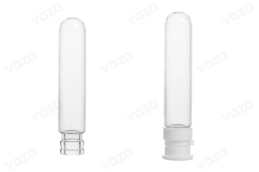 5 ml glass sample bottle with plastic leak-proof lid for toiletries, beauty products and other mixtures - available in a package with 25 pcs 5 ml glass sample bottle with plastic leak-proof lid for toiletries, beauty products and other mixtures - available in a package with 25 pcs-image_product