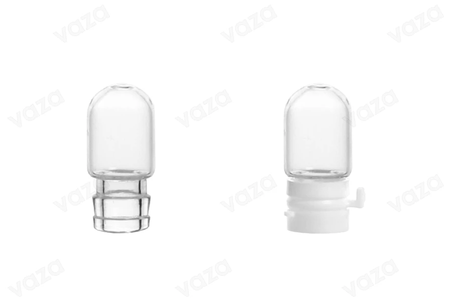 Flacon en verre de 1 ml, avec bouchon de sécurité en plastique pour l'échantillonnage, les médicaments et les produits homéopathiques - 25 pcs Flacon en verre de 1 ml, avec bouchon de sécurité en plastique pour l'échantillonnage, les médicaments et les produits homéopathiques - 25 pcs-photo_produit
