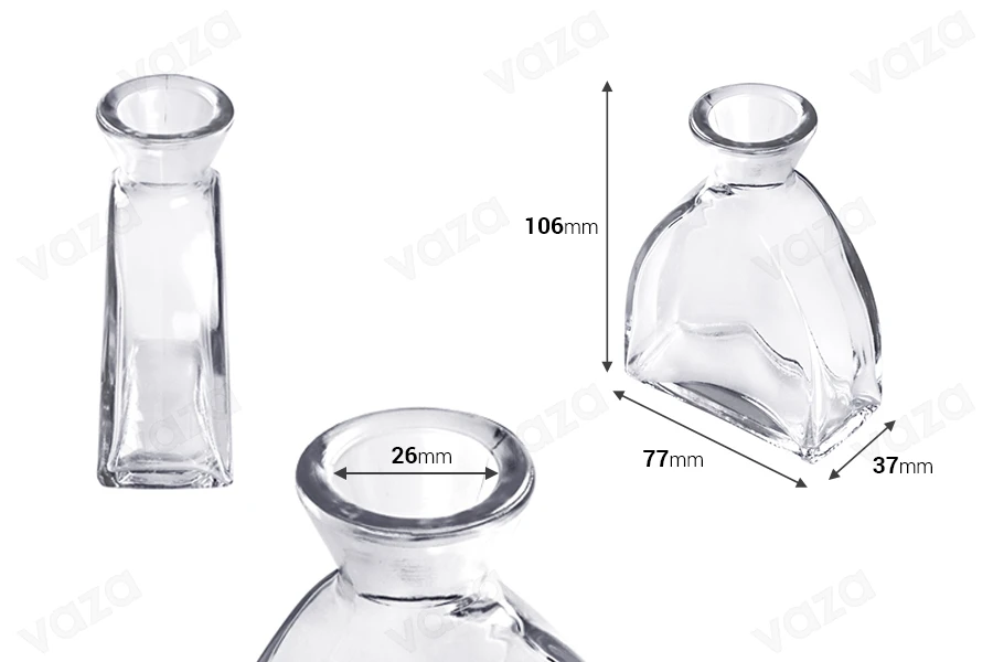 Bouteille en verre de 100 ml sans bouchon-photo_dimensions
