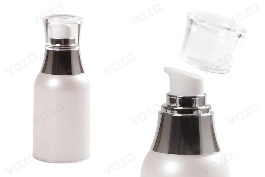 Μπουκάλι 50 ml airless με αντλία κρέμας και διάφανο καπάκι Μπουκάλι 50 ml airless με αντλία κρέμας και διάφανο καπάκι-εικόνα_προϊοντική