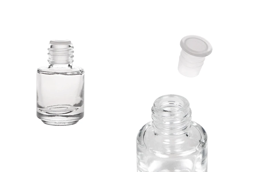 Μπουκαλάκι για αρωματικό αυτοκινήτων 4 ml κυλινδρικό με ξύλινο καπάκι και τάπα - 25 τμχ