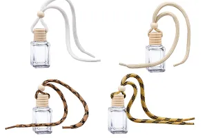 Autoduft-Flasche 4 ml viereckig mit Holzdeckel, in einer Packung mit 25 Stücken-6