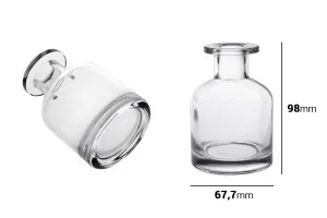 Transparent 150ml glass diffuser bottle-2