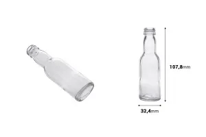 Γυάλινο μπουκαλάκι μινιατούρα 40 ml (PP 18)-2