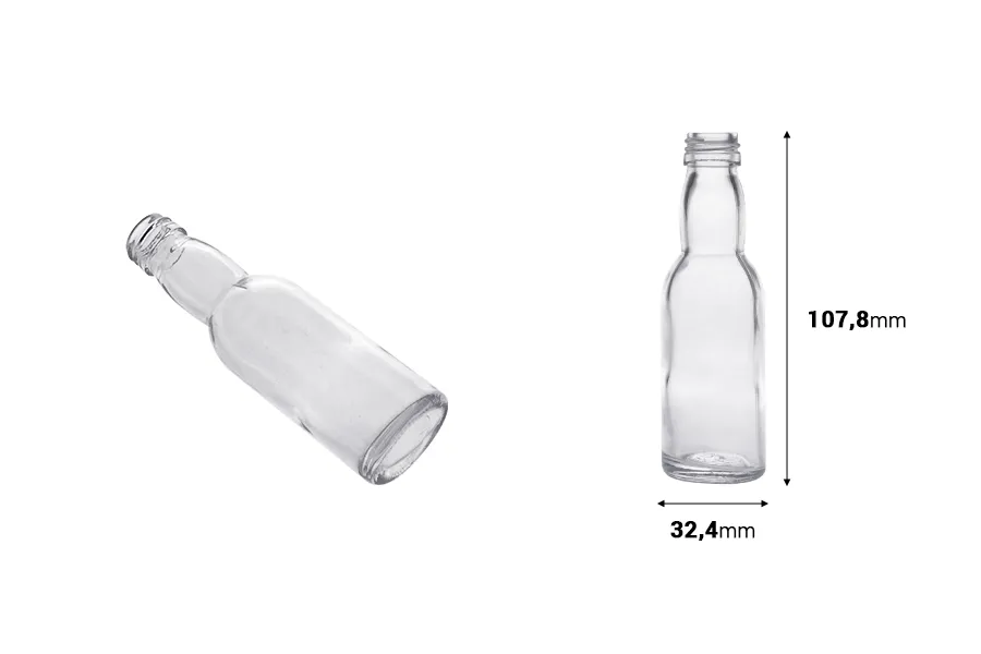 Γυάλινο μπουκαλάκι μινιατούρα 40 ml (PP 18)