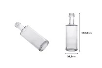 Clear glass bottle 50 ml (PP 18) Clear glass bottle 50 ml (PP 18)