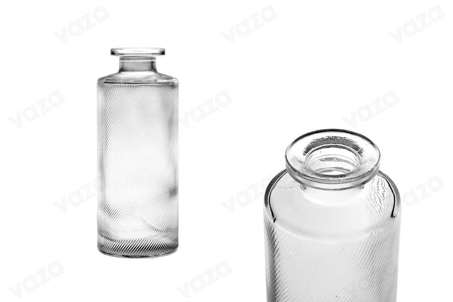 Shishe dekorative transparente prej qelqi 150 ml për aromatizues ambienti. -imazh_produkt