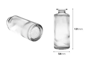 Γυάλινο διάφανο διακοσμητικό μπουκάλι 150 ml για αρωματικό χώρου-2