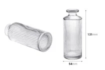 Γυάλινο διακοσμητικό μπουκάλι 150 ml με ρίγες για αρωματικό χώρου Γυάλινο διακοσμητικό μπουκάλι 150 ml με ρίγες για αρωματικό χώρου