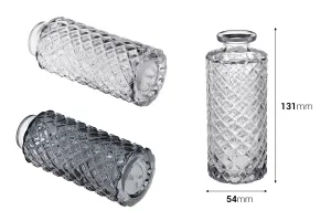 Bottiglia decorativa in vetro goffrato da 150 ml per diffusore a bastoncini-2