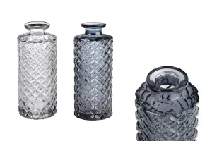 Bottiglia decorativa in vetro goffrato da 150 ml per diffusore a bastoncini-1