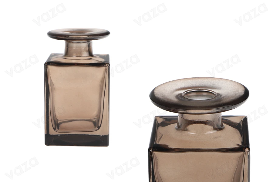 Flacon en verre 150 ml de couleur ambre pour diffuseur à roseaux-photo_produit