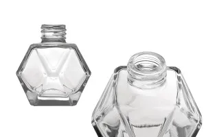 Glass bottle 100 ml for air freshener in diamond shape-1