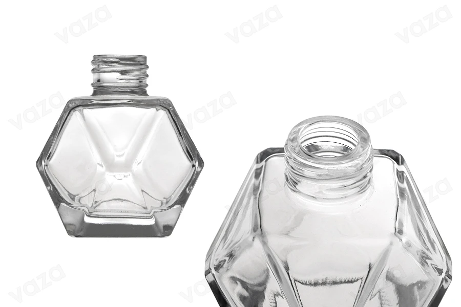 Glass bottle 100 ml for air freshener in diamond shape-image_product