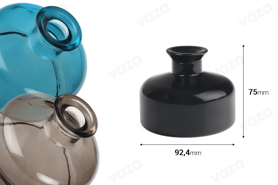 Flacon en verre 200ml décoratif pour parfum d' ambiance de différentes couleurs Flacon en verre 200ml décoratif pour parfum d' ambiance de différentes couleurs-εικόνα_διαστάσεις