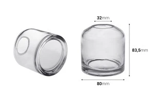Pot décoratif en verre 250 ml pour diffuseur de roseaux ou fleurs-2