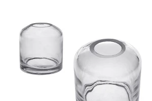 Pot décoratif en verre 250 ml pour diffuseur de roseaux ou fleurs-1