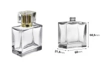 Flacon de parfum rectangulaire en verre avec col 50 ml 15/400 Flacon de parfum rectangulaire en verre avec col 50 ml 15/400