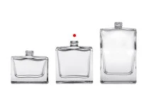 Flacon de parfum rectangulaire en verre avec col 50 ml 15/400 Flacon de parfum rectangulaire en verre avec col 50 ml 15/400