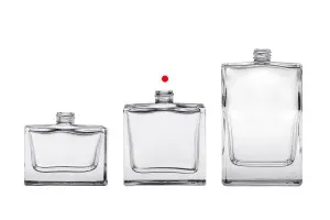 50 ml rechteckige Parfümflasche aus Glas mit Hals 15/400-3