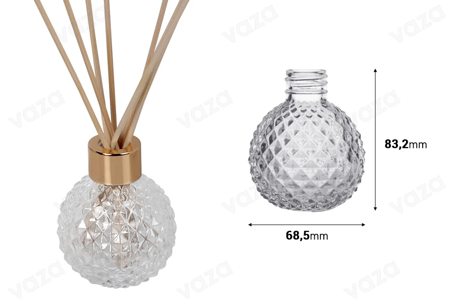 Cylindrical glass bottle 100 ml PP 28 for reed diffuser-imazh_dimensione