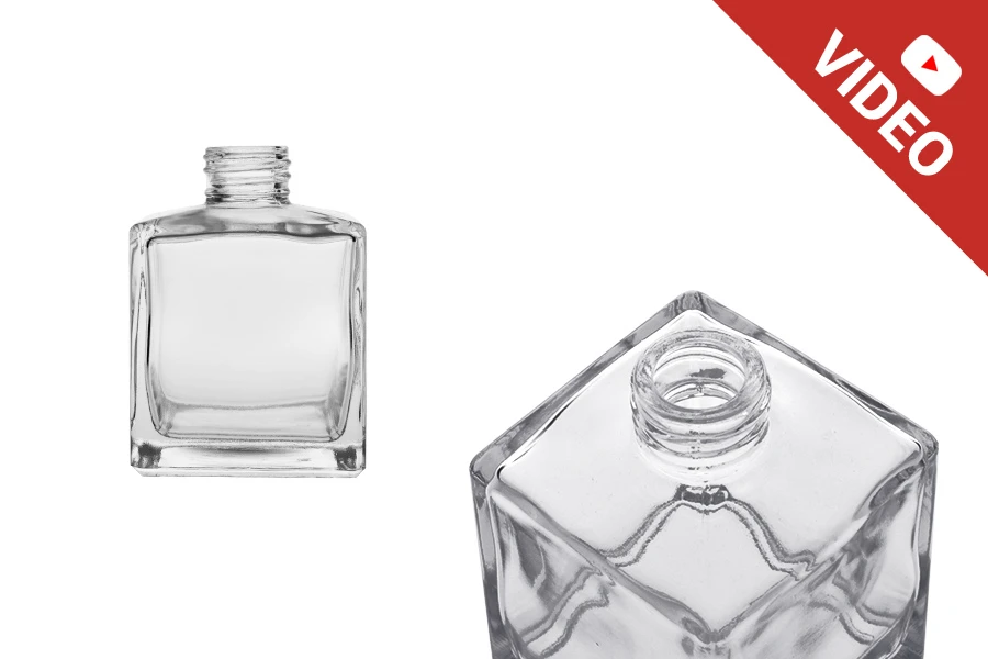 Bottiglia di vetro quadrata da 200 ml PP28 – adatta anche per diffusore ambiente