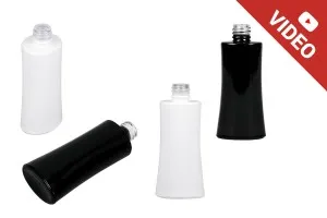 50ml oval shaped glass perfume bottle (18/415), in black or white color