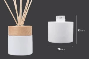 Flacon cylindrique en verre 100 ml pour désodorisant, avec bec verseur PP28-2
