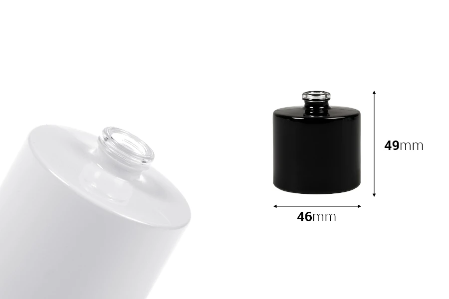 Μπουκάλι αρωμάτων 30 ml στρογγυλό με κλείσιμο ασφαλείας "Crimp" 15 mm σε λευκό ή μαύρο χρώμα Μπουκάλι αρωμάτων 30 ml στρογγυλό με κλείσιμο ασφαλείας "Crimp" 15 mm σε λευκό ή μαύρο χρώμα