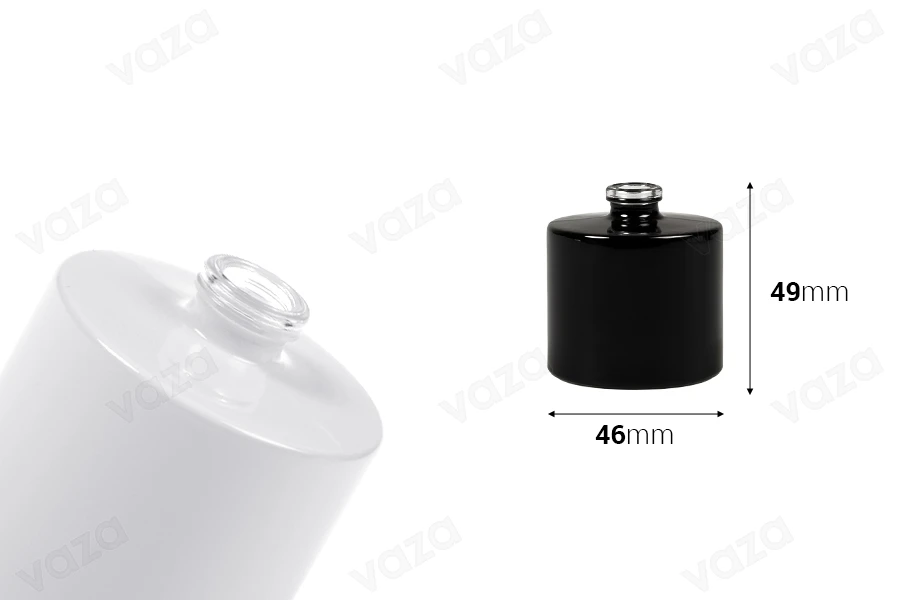 Μπουκάλι αρωμάτων 30 ml στρογγυλό με κλείσιμο ασφαλείας "Crimp" 15 mm σε λευκό ή μαύρο χρώμα-εικόνα_διαστάσεις
