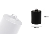 Μπουκάλι αρωμάτων 50 ml στρογγυλό με κλείσιμο ασφαλείας ''Crimp'' 15 mm σε λευκό ή μαύρο χρώμα