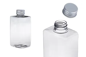 Bottle plastic (PET) 300 ml in clear color with cap for milk, juice, beverages - 6 pcs-1