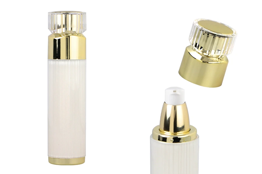 Luxury airless 50ml acrylic bottle with cream pump and acrylic cap Luxury airless 50ml acrylic bottle with cream pump and acrylic cap