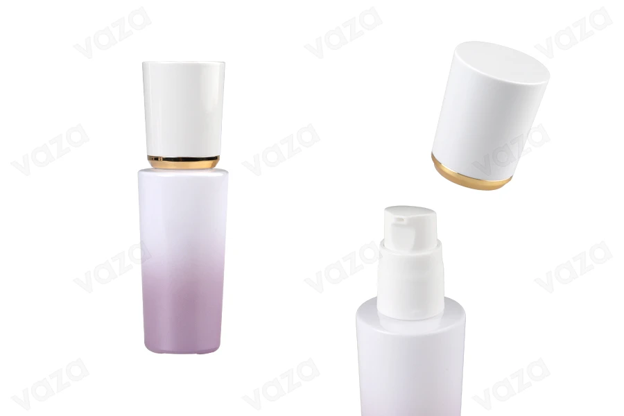 Luxury 30ml glass bottle with cream pump and acrylic cap-photo_produit
