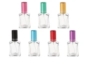 Flacon de parfum 15 ml en verre avec vaporisateur et bouchon en aluminium en différentes couleurs - 6 pcs-1