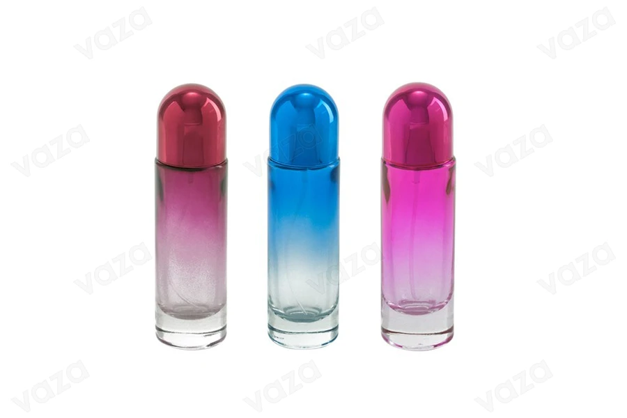 30ml runde Glasflasche in verschiedenen Verlaufsfarben mit Deckel und Silberspray 30ml runde Glasflasche in verschiedenen Verlaufsfarben mit Deckel und Silberspray-produktbild
