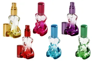 10ml Teddy Bear glass bottle with spray pump and cap-1