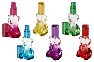 10ml Teddy Bear glass bottle with spray pump and cap-10
