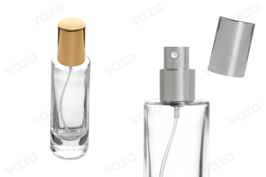 Parfümflasche 30ml transparent mit Spray und Aluminiumdeckel-bildgruppe