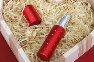 Vaporisateur de parfum de 10 ml en verre dans un étui en aluminium avec strass-5