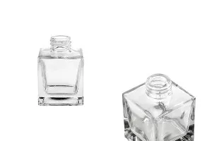 Square 100ml glass diffuser bottle without sticks-1