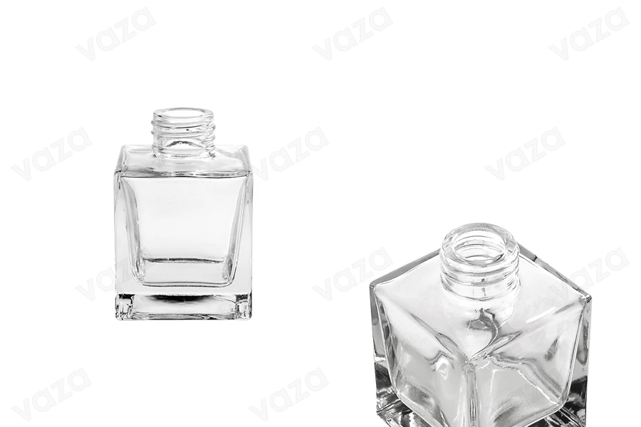 Bouteille en verre de 100ml parfait comme diffuseur de parfum - sans bâtonnets Bouteille en verre de 100ml parfait comme diffuseur de parfum - sans bâtonnets-photo_produit