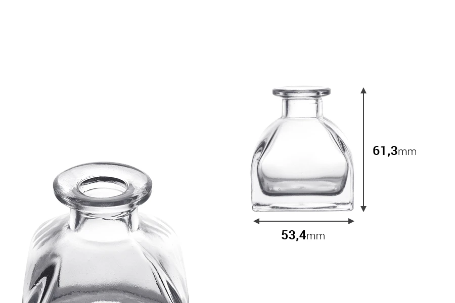 Flacon en verre carré de 50ml
