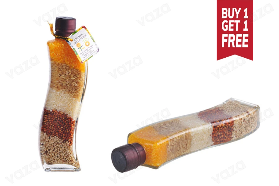 Glasflasche mit verschiedenen Früchten für die Dekoration der Küche-180 ml Glasflasche mit verschiedenen Früchten für die Dekoration der Küche-180 ml-produktbild