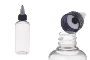 100ml pen shape PET dropper with black unicorn twist off cap for e-cigarettes - available in a package with 50 pcs-1