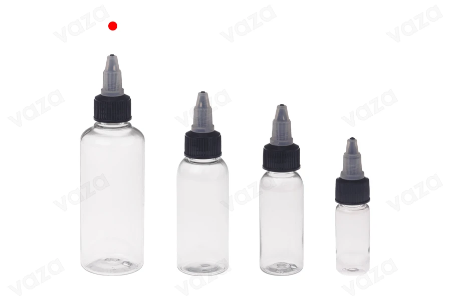 100ml pen shape PET dropper with black unicorn twist off cap for e-cigarettes - available in a package with 50 pcs-εικόνα_σύνθεση