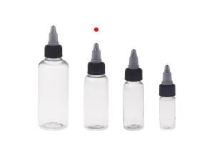 Bouteille PET de 50 ml avec bouchon unicorn noir pour cigarette électronique - 50 pcs-6