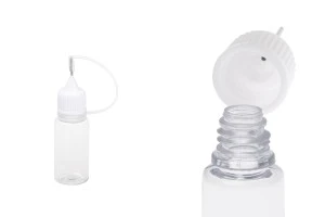 10ml e-cigarette PET plastic dropper with needle tip and white cap - available in a package with 50 pcs-1