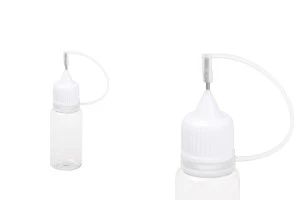 10ml e-cigarette PET plastic dropper with needle tip and white cap - available in a package with 50 pcs-2