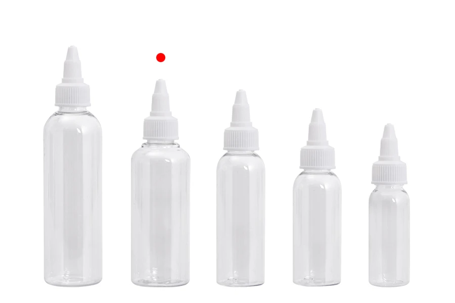PET-Flasche 100 ml transparent mit weißem twist up Deckel für E- Liquids 50 Stücke PET-Flasche 100 ml transparent mit weißem twist up Deckel für E- Liquids 50 Stücke
